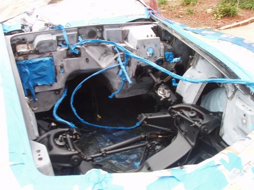 1976 Corvette engine bay paint